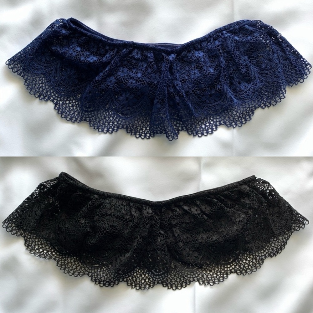 Victoria's Secret Lace Bandeau Set - Navy and Black